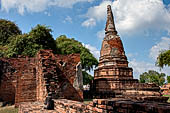 Ayutthaya, Thailand. Wat Phra Ram, A series of chedi located north of the west viharn.